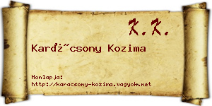 Karácsony Kozima névjegykártya